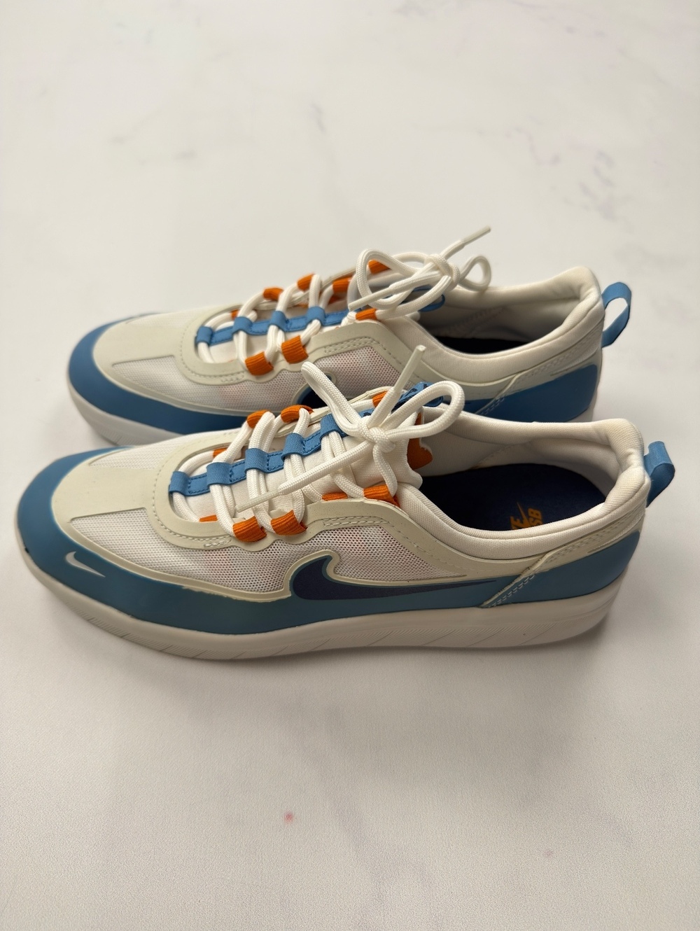 Nike SB Nyjah Free 2 Sneakers Blue Orange Athletic Casual - Mens 8.5